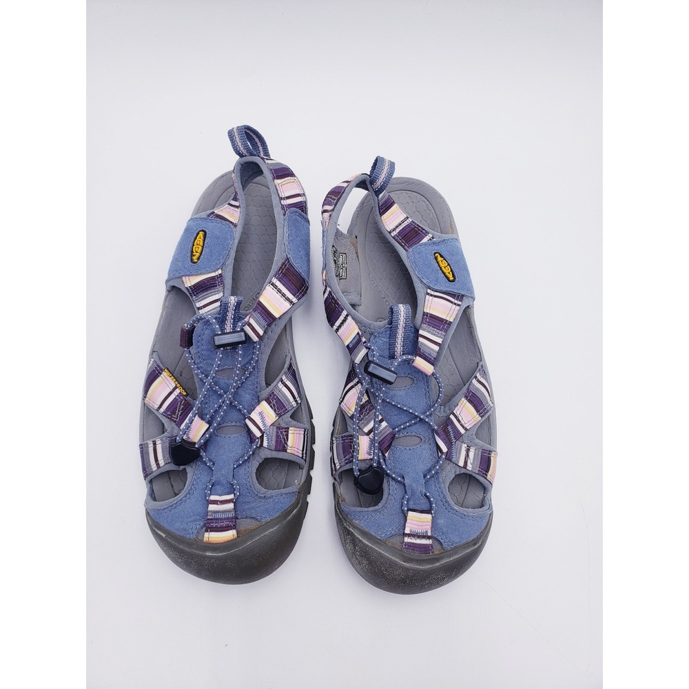 KEEN Venice H2 Sandals Blue Striped Waterproof Hiking Women 9